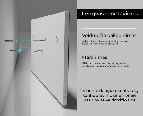 Apšviestas vonios veidrodis LED L12 #10