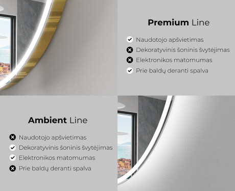 Dekoratyvinis veidrodis su LED apsvietimu S222 #2