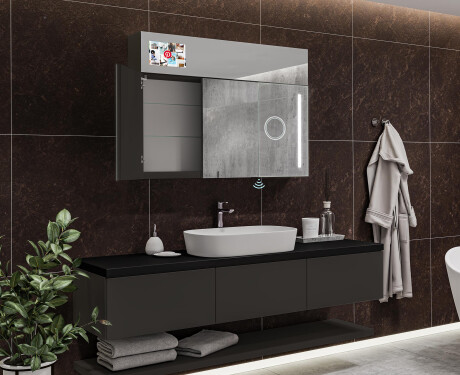 Smart vonios spintelė su LED veidrodžiu - L02 Sarah 100 x 72cm #11
